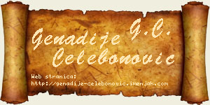 Genadije Čelebonović vizit kartica